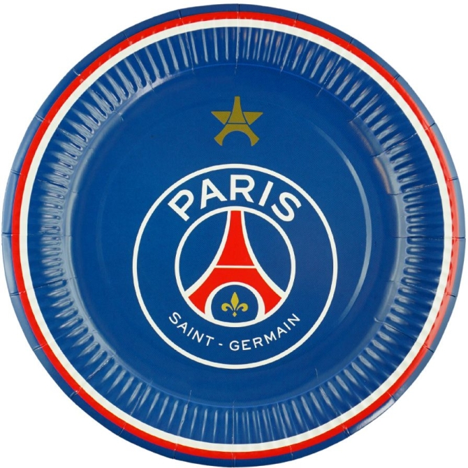 6 platos de f�tbol PSG 