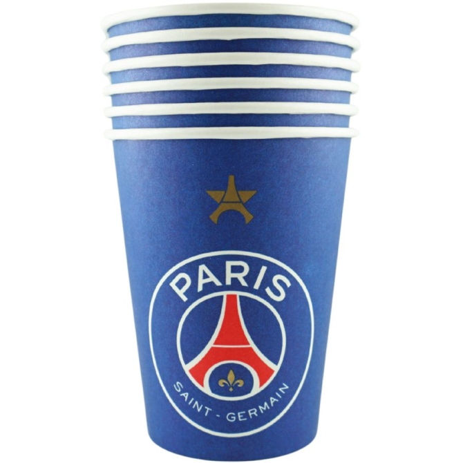 6 vasos de fútbol del PSG