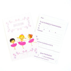6 bonitas invitaciones de bailarina