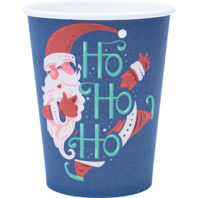 6 vasos de Papá Noel HOHOHO 
