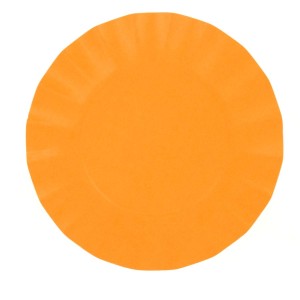 8 Platos Naranja Compostables Pequeos