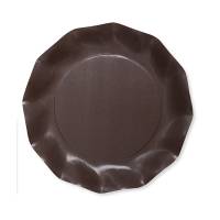 8 Platos Pequeos Compostables Marrn