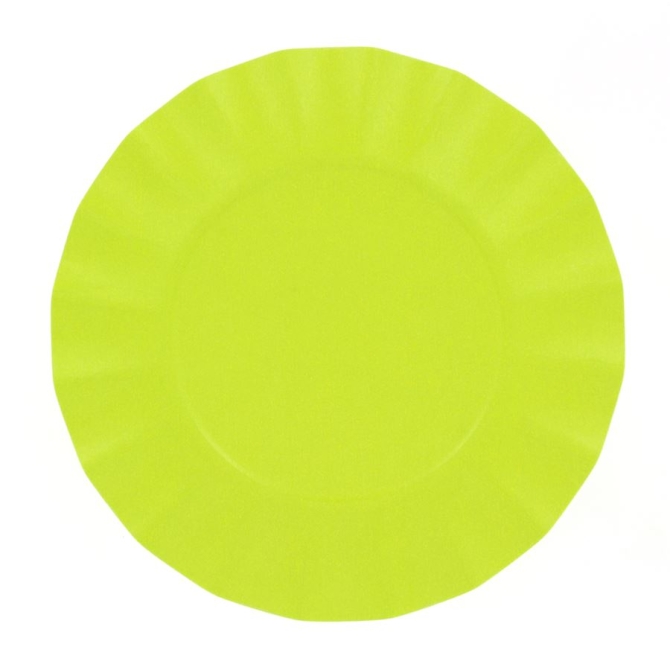 8 platos pequeos compostables verde lima 