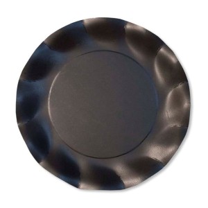 8 Platos Compostables Pequeos Negro