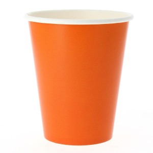 8 Vasos Compostables Naranja