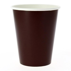 8 vasos compostables marrones