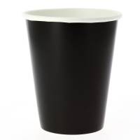 8 Vasos Compostables Negro