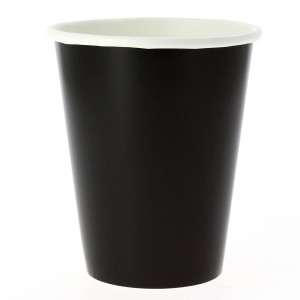 8 Vasos Compostables Negro