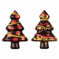2 rboles de Navidad 3D - Chocolate negro