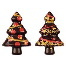 2 rboles de Navidad 3D - Chocolate negro 