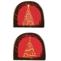 2 Extremos de tronco rbol de Navidad Arabesque (7,7 cm) - Chocolate oscuro
