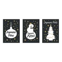 3 Platos Chic Felices Fiestas (6 cm) - Sin Levadura