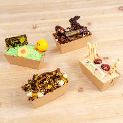Banners Conejitos Felices Pascuas (7 cm) - Chocolate Negro. n3