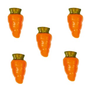 5 Mini Zanahorias (2,8 cm) - Chocolate Blanco