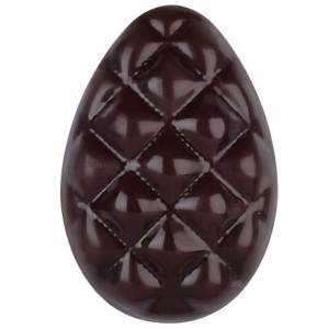 1 Huevo de Pascua Medio Acolchado (3,7 cm) - Chocolate Negro