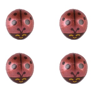 4 Ladybugs (2,3 cm) - Chocolate