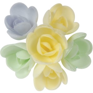 6 Mini Rosas (3 cm) Sin Levadura - Sabor Vainilla Caramelo