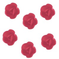 6 Mini Rosas (3 cm) Sin Levadura - Sabor Fresa