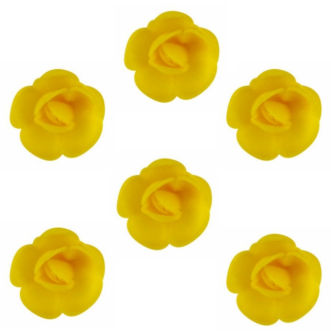 6 Mini Rosas (3 cm) Sin Levadura - Sabor Limón 