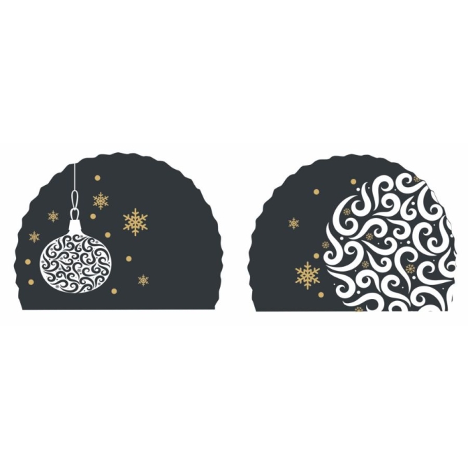 2 puntas para troncos Christmas Chic (7, 6 cm) - Azyme 