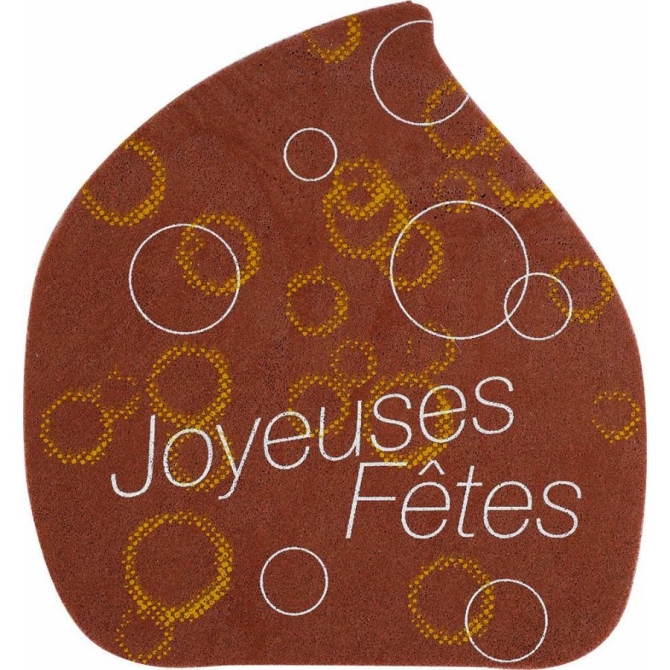 2 Extremos de tronco Felices Fiestas (8 cm) - Sin Levadura 