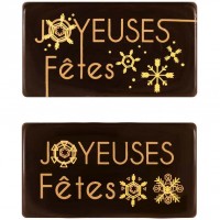 2 barritas de copos de nieve Happy Holidays - Chocolate amargo