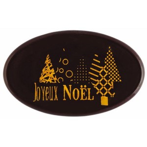 2 barritas Ovaladas Happy Holidays Tree - Chocolate Negro