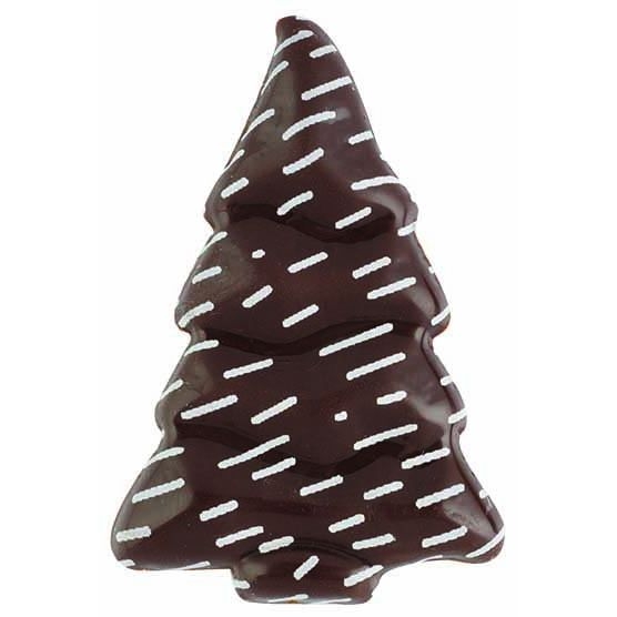 2 rboles de Navidad nevados - Chocolate amargo 