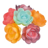 4 Rosas Pequeas (4 cm) Sin Levadura - Matizadas