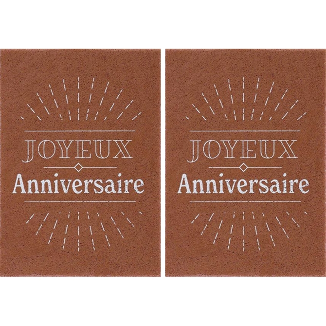 2 Platos Feliz Cumpleaos (6, 1 x 4, 3 cm) - Sin Levadura 