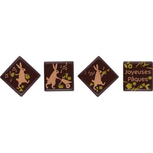 5 Cuadritos de Semana Santa (3 cm) - Chocolate Negro