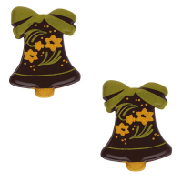2 Campanas de Narciso (3,8 cm) - Chocolate Negro