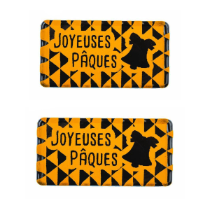 2 Obleas Felices Pascuas (5,5 cm) - Chocolate negro