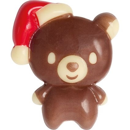 2 Ositos de Navidad (3, 6 cm) - Chocolate Blanco 