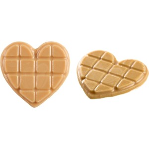 Barra 2 Corazones (4 x 3,8 cm) - Chocolate Rubio