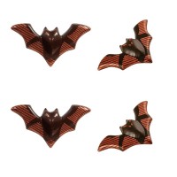 4 Murcilagos 5,5 cm - Chocolate Negro