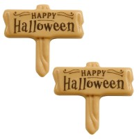 2 Paneles Happy Halloween 5,7 cm - Rubio Chocolate