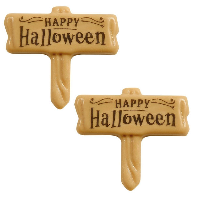 2 Paneles Happy Halloween 5, 7 cm - Rubio Chocolate 