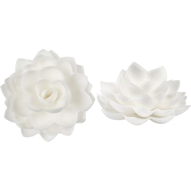 1 Flor de Dalia Blanca  8 cm - Azyme 