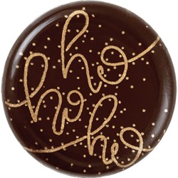 4 Mini Discos Guirnalda Festiva Ho Ho Ho (3 cm) Chocolate. n1