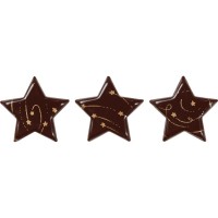 Guirnalda festiva de 3 estrellas (3,7 cm)  Chocolate