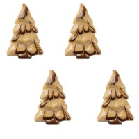 4 rboles de Navidad (4,5 cm)  Chocolate rubio