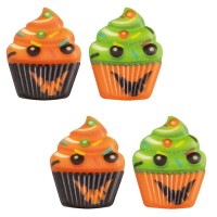 4 Mini Cupcakes Monstruosos (3,6 cm) - Chocolate Blanco