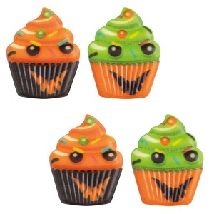 4 Mini Cupcakes Monstruosos (3,6 cm) - Chocolate Blanco