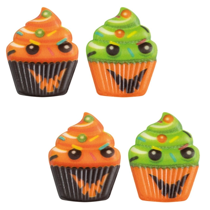 4 Mini Cupcakes Monstruosos (3, 6 cm) - Chocolate Blanco 