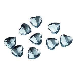 50 Confeti Corazn Diamante Transparente (1,5 cm) - Plstico