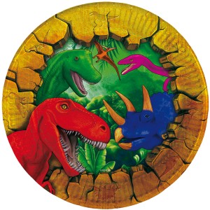 8 platos de dinosaurios