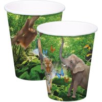 8 vasos de fiesta Safari