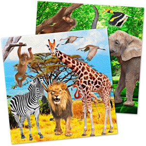 20 servilletas de fiesta safari