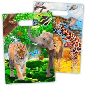 bolsas de regalo para fiesta de safari.